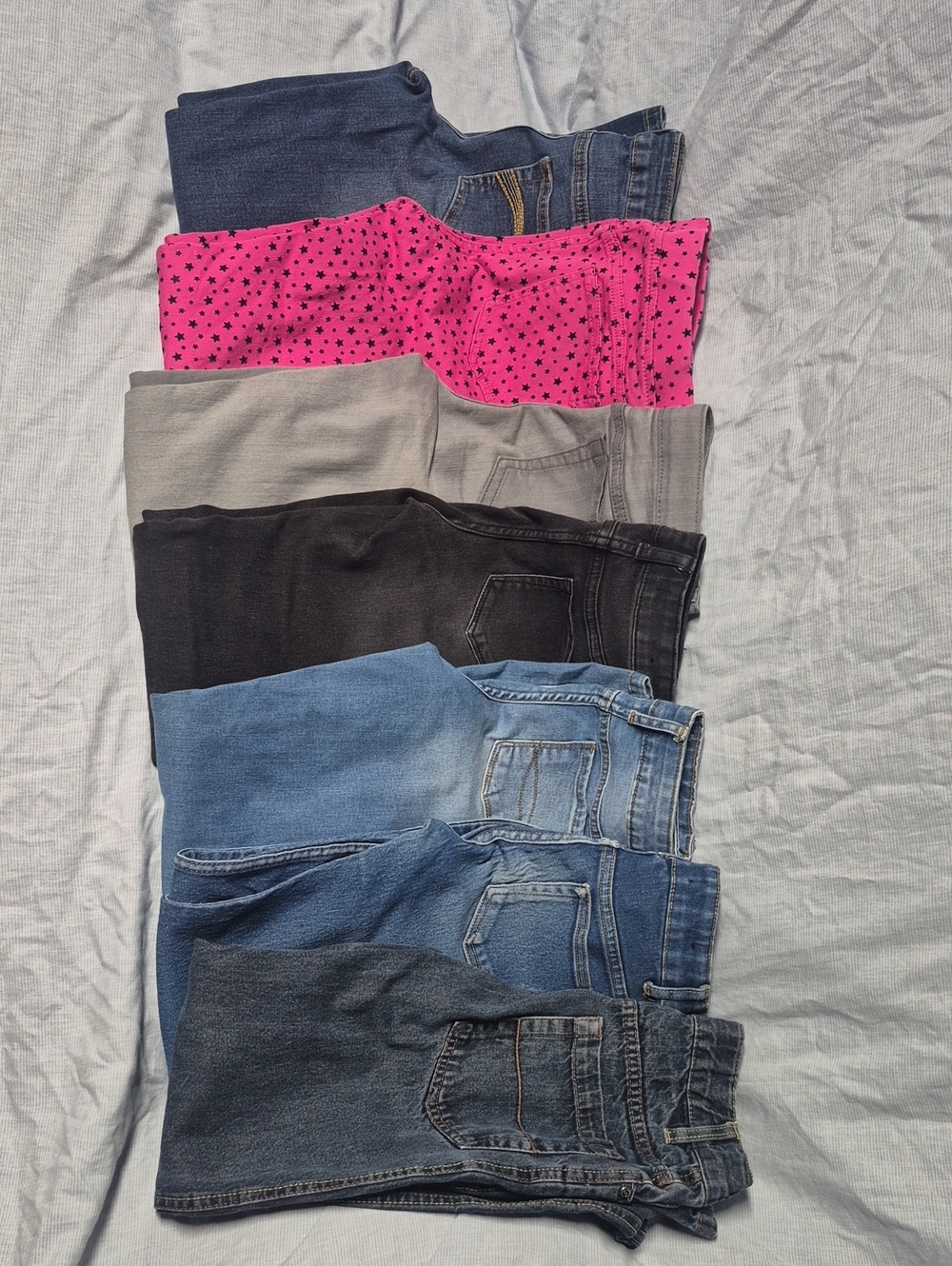Kids Jeans Bundle - Blue, Black, Gray, Pink